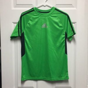 Boys Green Adidas Top